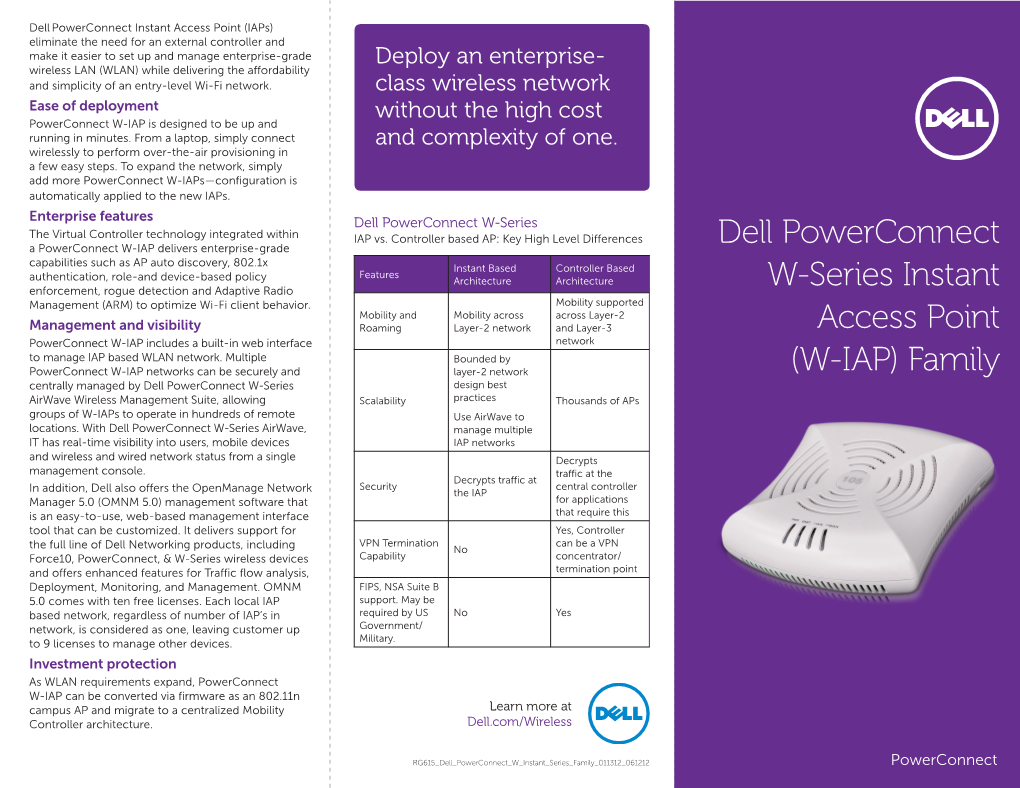 Dell Powerconnect W-Series Instant Access Point
