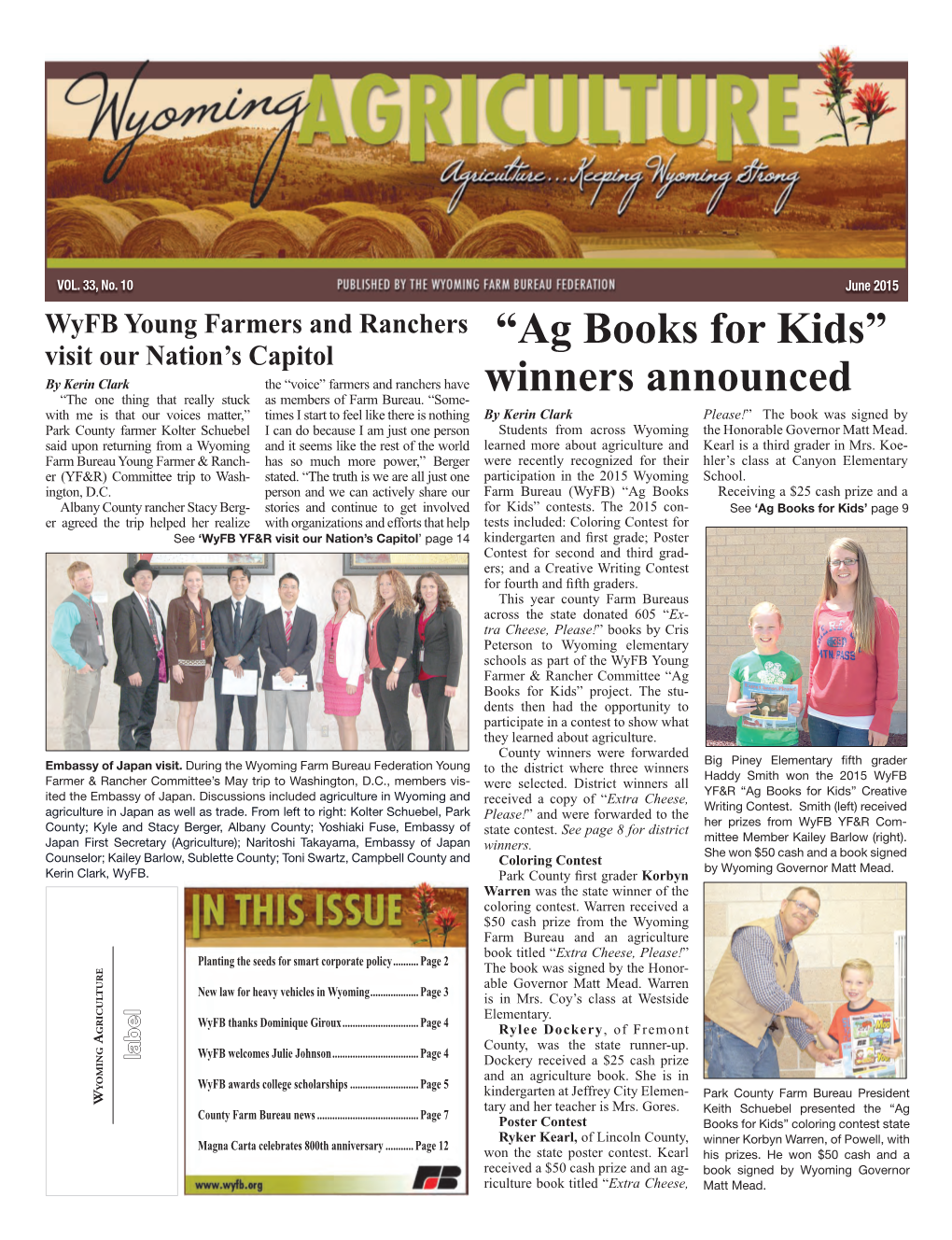 “Ag Books for Kids” Winners Announced