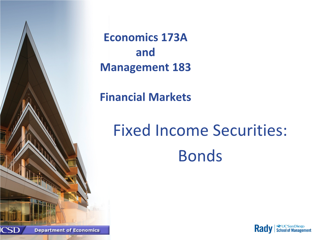 Fixed Income Securities: Bonds