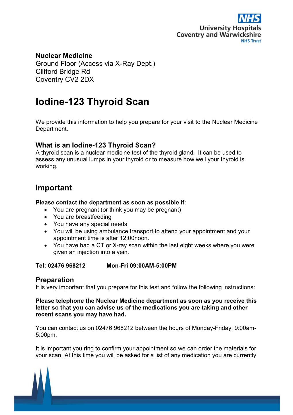 Iodine-123 Thyroid Scan