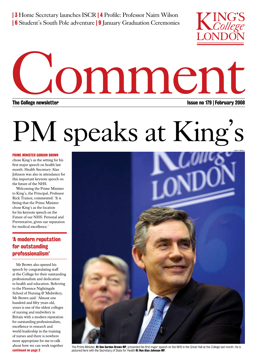 PM Speaks at King's