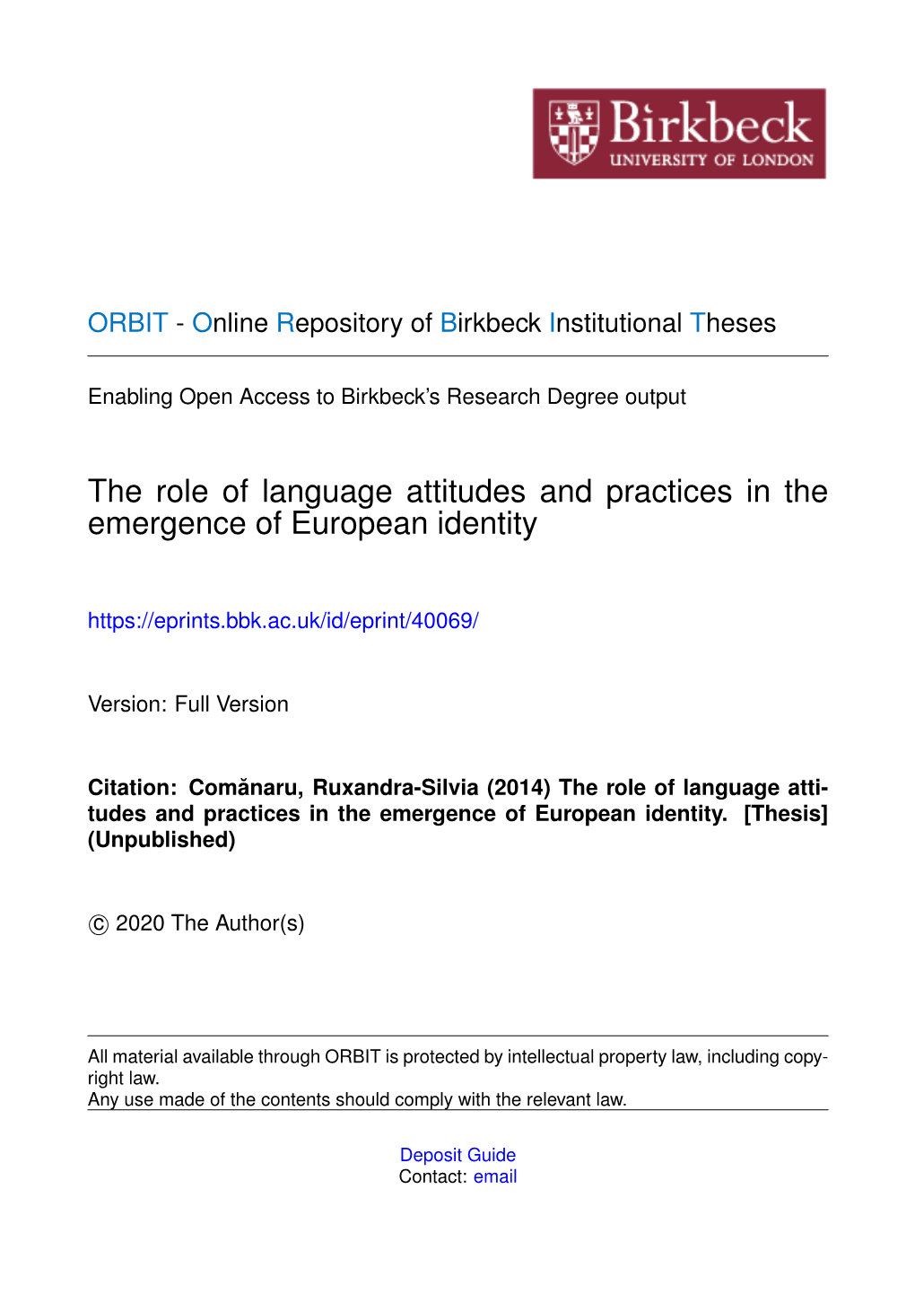 The Role of Language Attitudes and Practices in the Emergence of European Identity