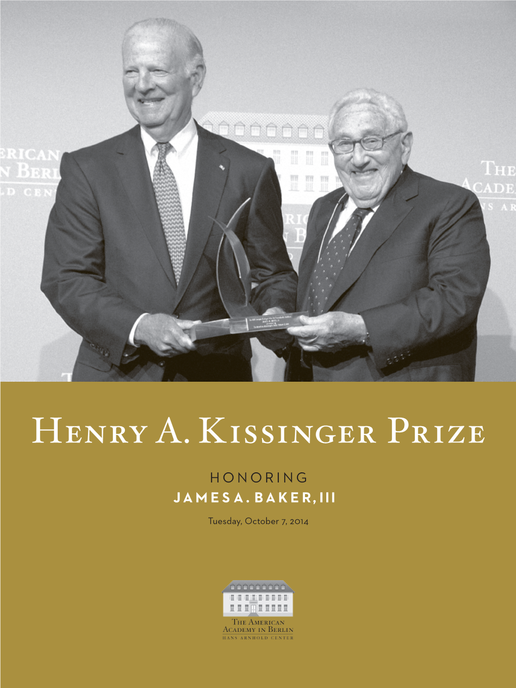 The 2014 Henry A. Kissinger Prize Brochure