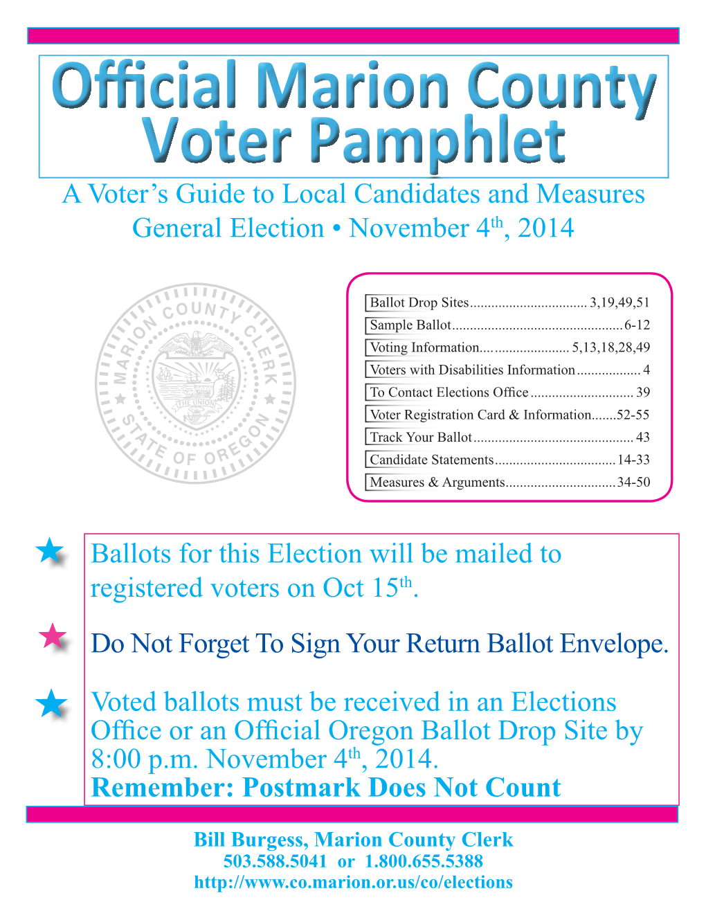 November 4, 2014 General Election