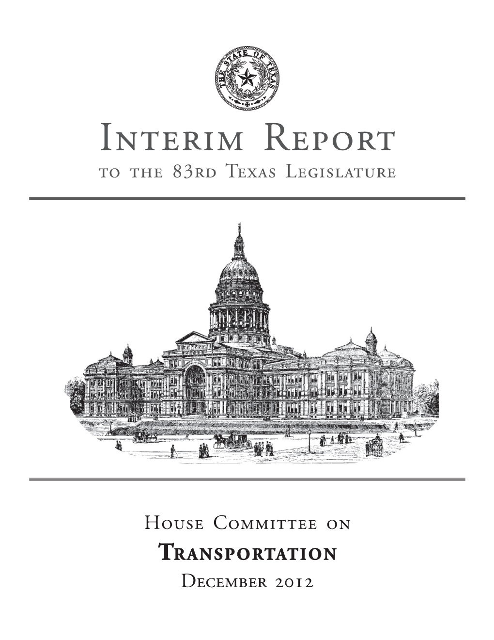 House Committee on Transportation December 2012