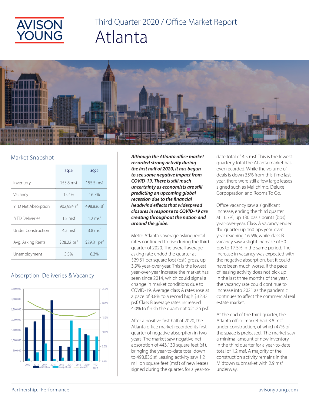 Third Quarter 2020 / Office Market Report Atlanta