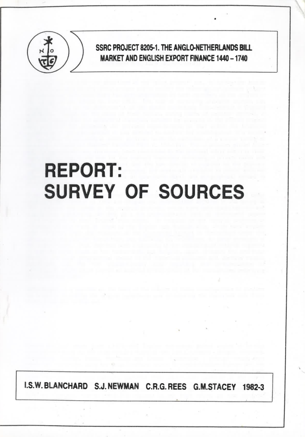 Report: Survey of Sources