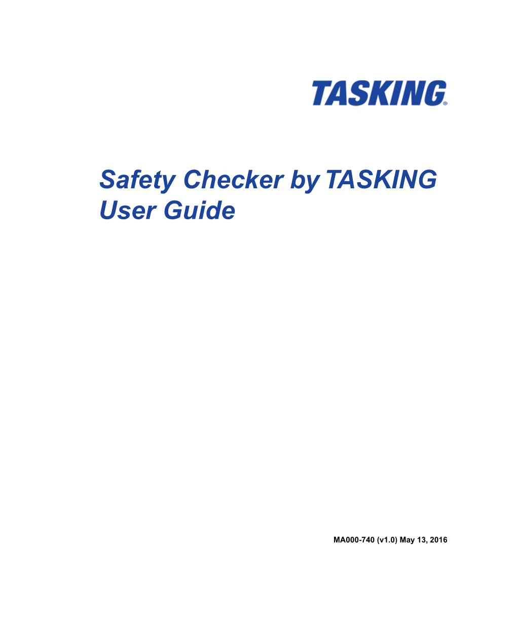 Safety Checker by TASKING User Guide