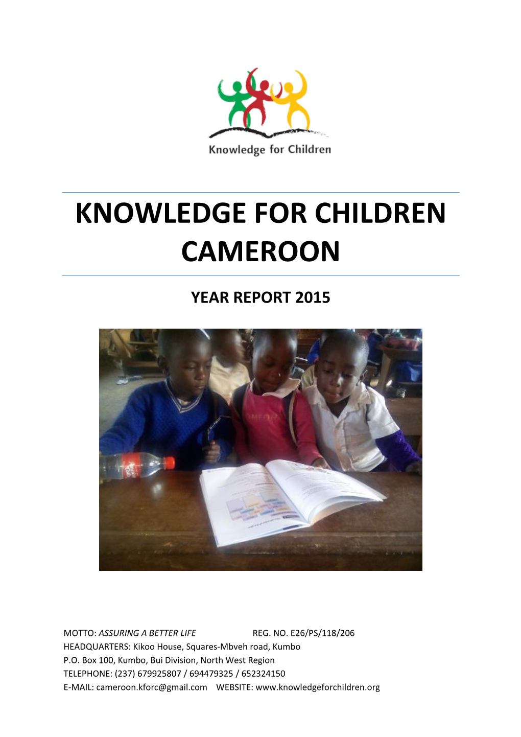 Year Report 2015 Knowledge for Children Cameroon