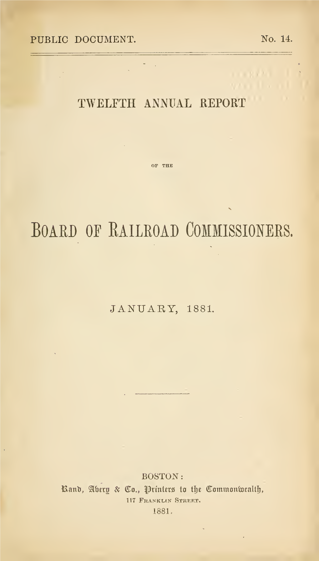 Annual Report of the Board of Railroad Commissioners