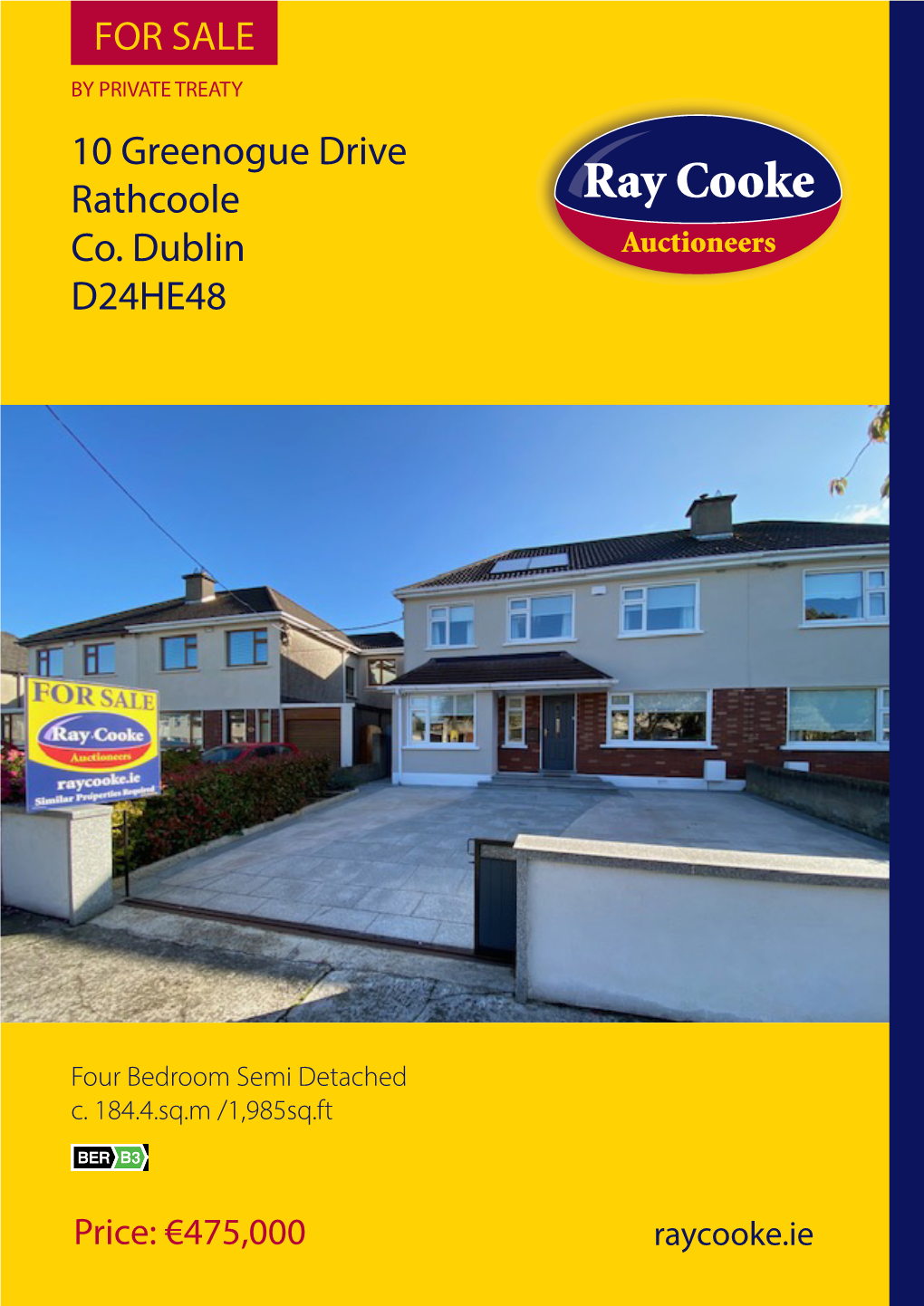 10 Greenogue Drive Rathcoole Co. Dublin D24HE48 for SALE