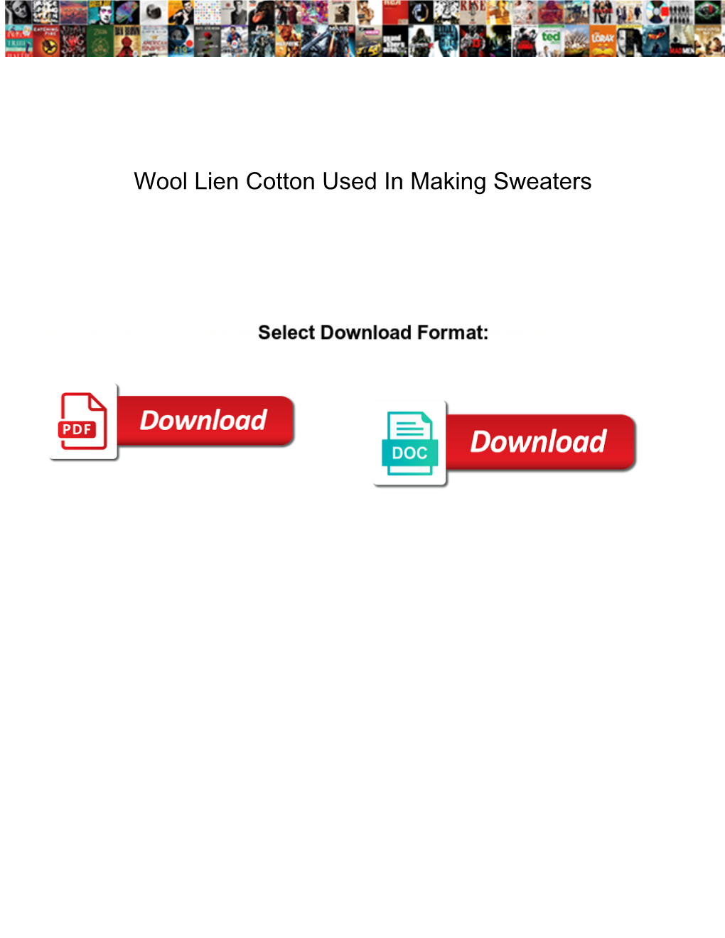 Wool Lien Cotton Used in Making Sweaters