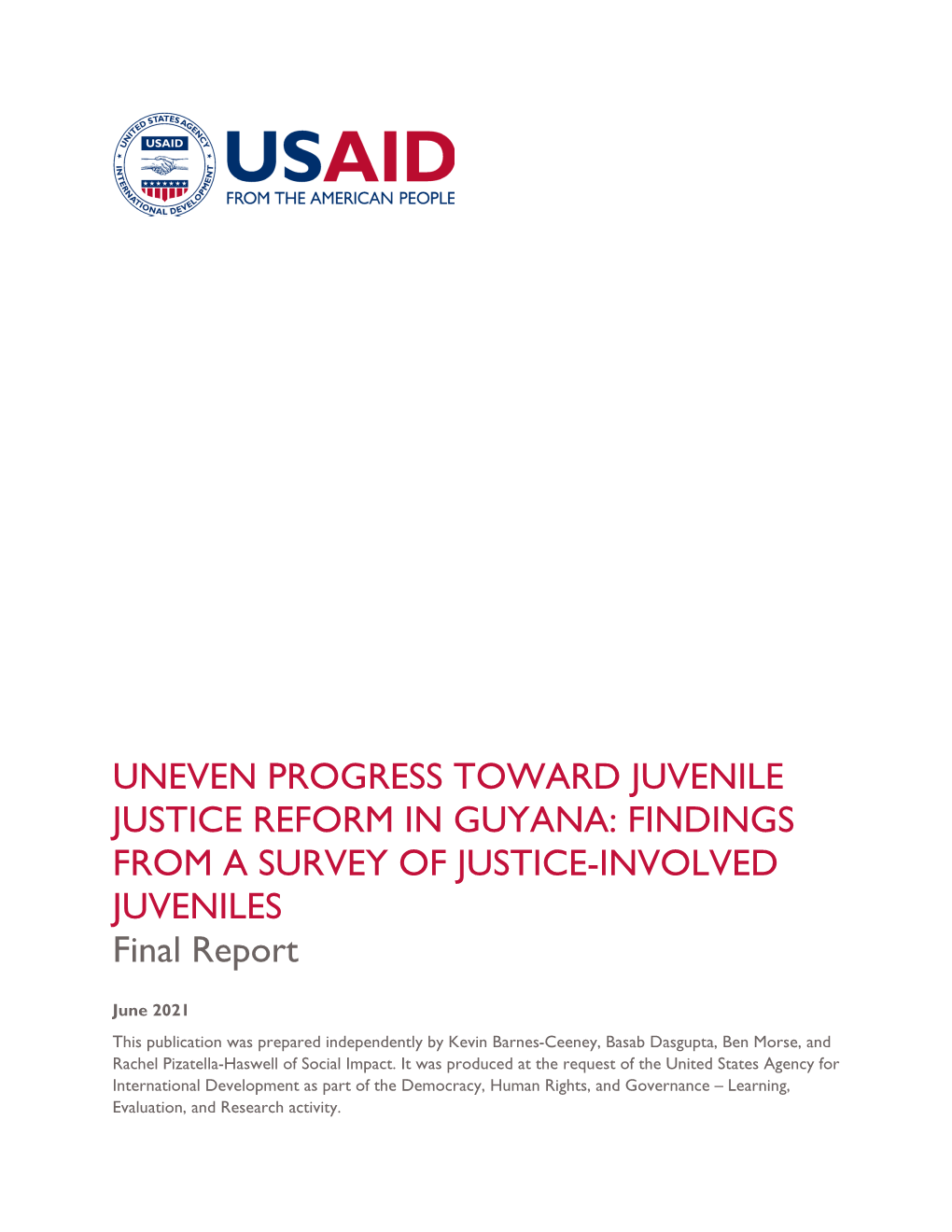 Guyana Juvenile Justice Report