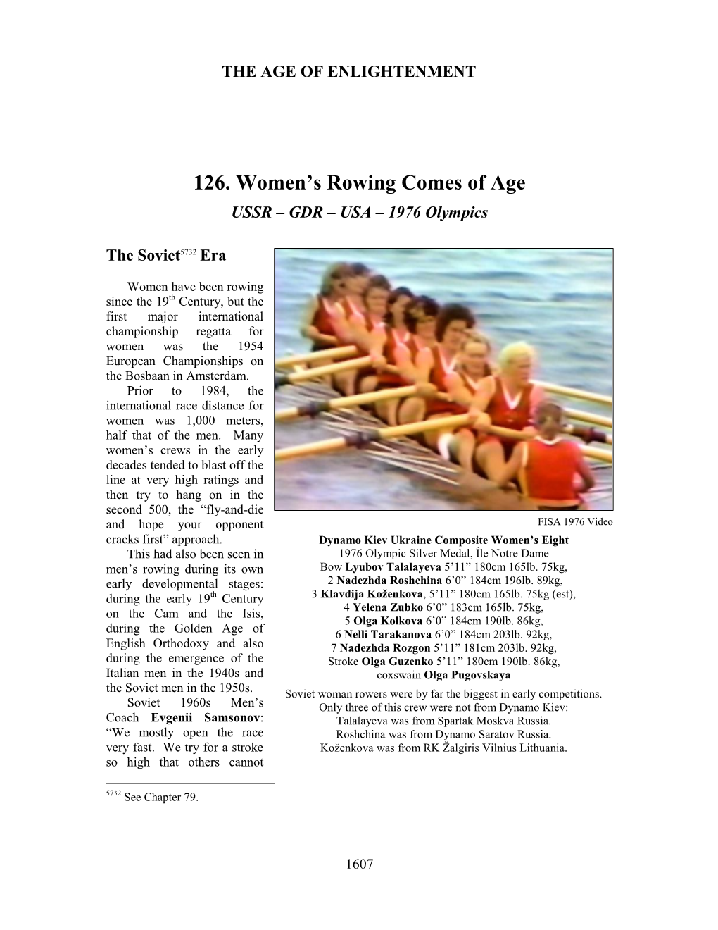 126. Women's Rowing Comes Of