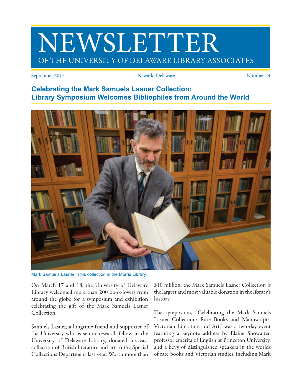 Newsletter of the University of Delaware Library Associates