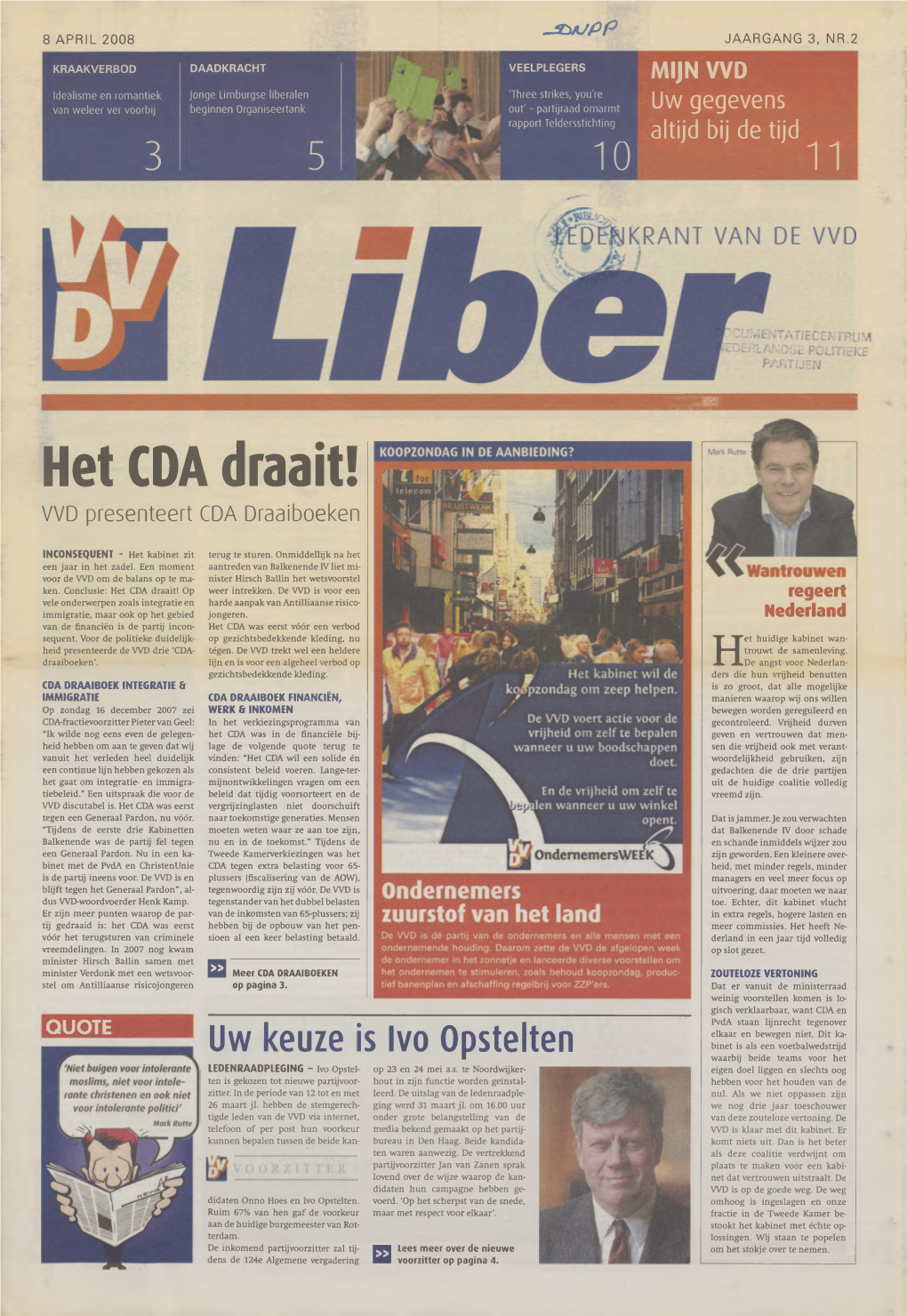 Het CDA Draait! Lor Telecom VVD Presenteert CDA Draaiboeken