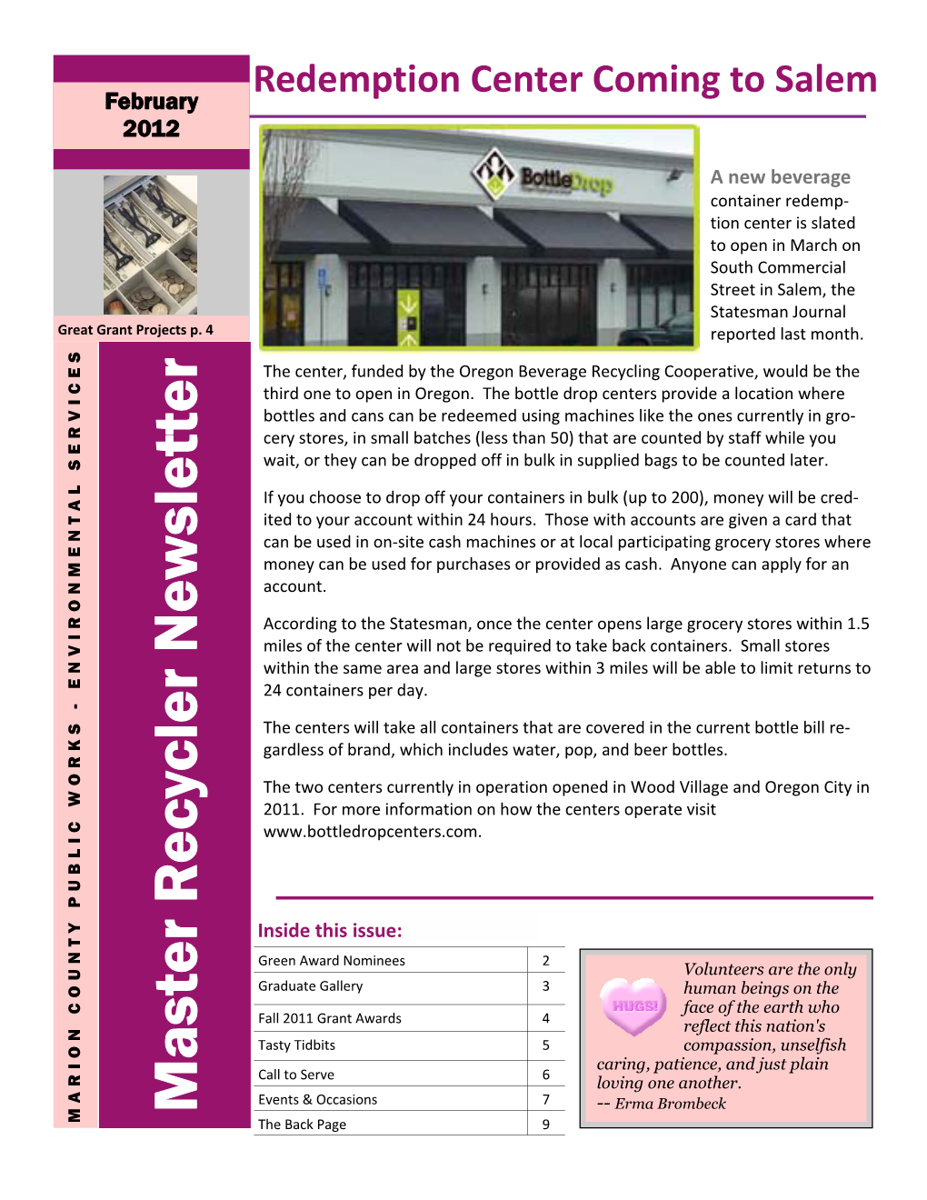 Master Recycler News February 2012