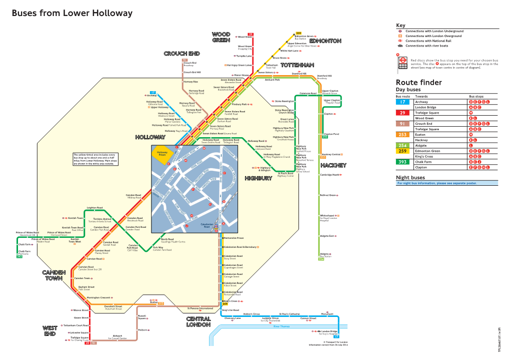 Buses from Lower Holloway