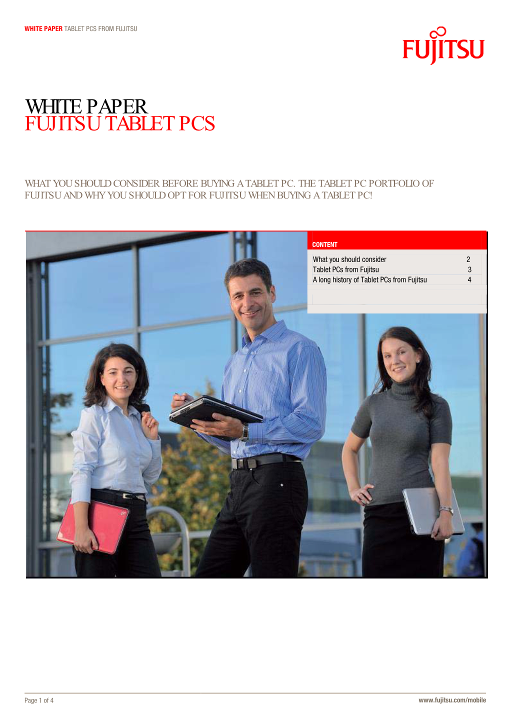 White Paper Fujitsu Tablet Pcs