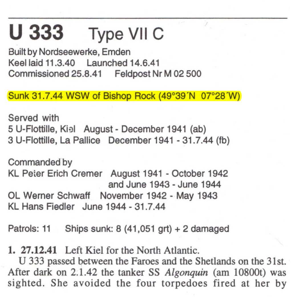 U-333 Operations