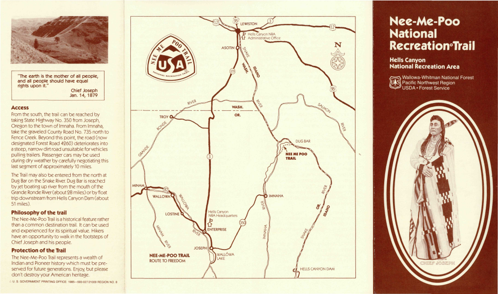 Nee-Me-Poo National Recreation Trail Hells Canyon National Recreation Area