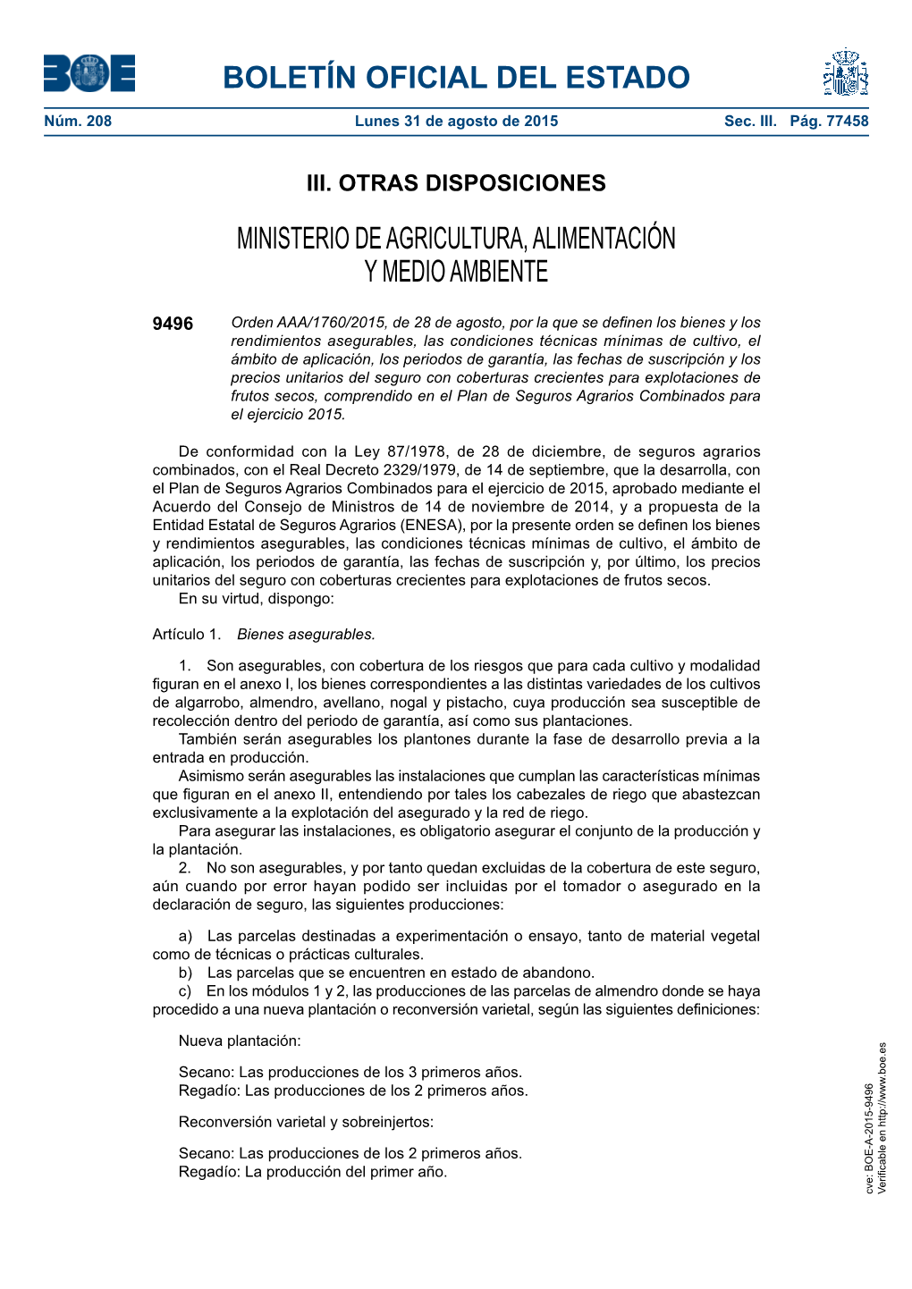 Disposición 9496 Del BOE Núm. 208 De 2015