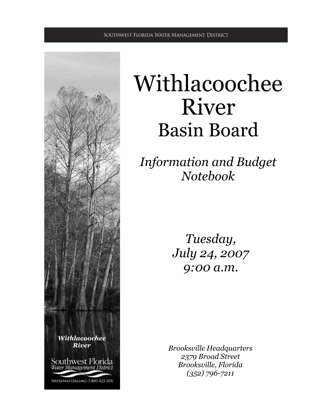 Withlacoochee River Basin Board Information Notebook
