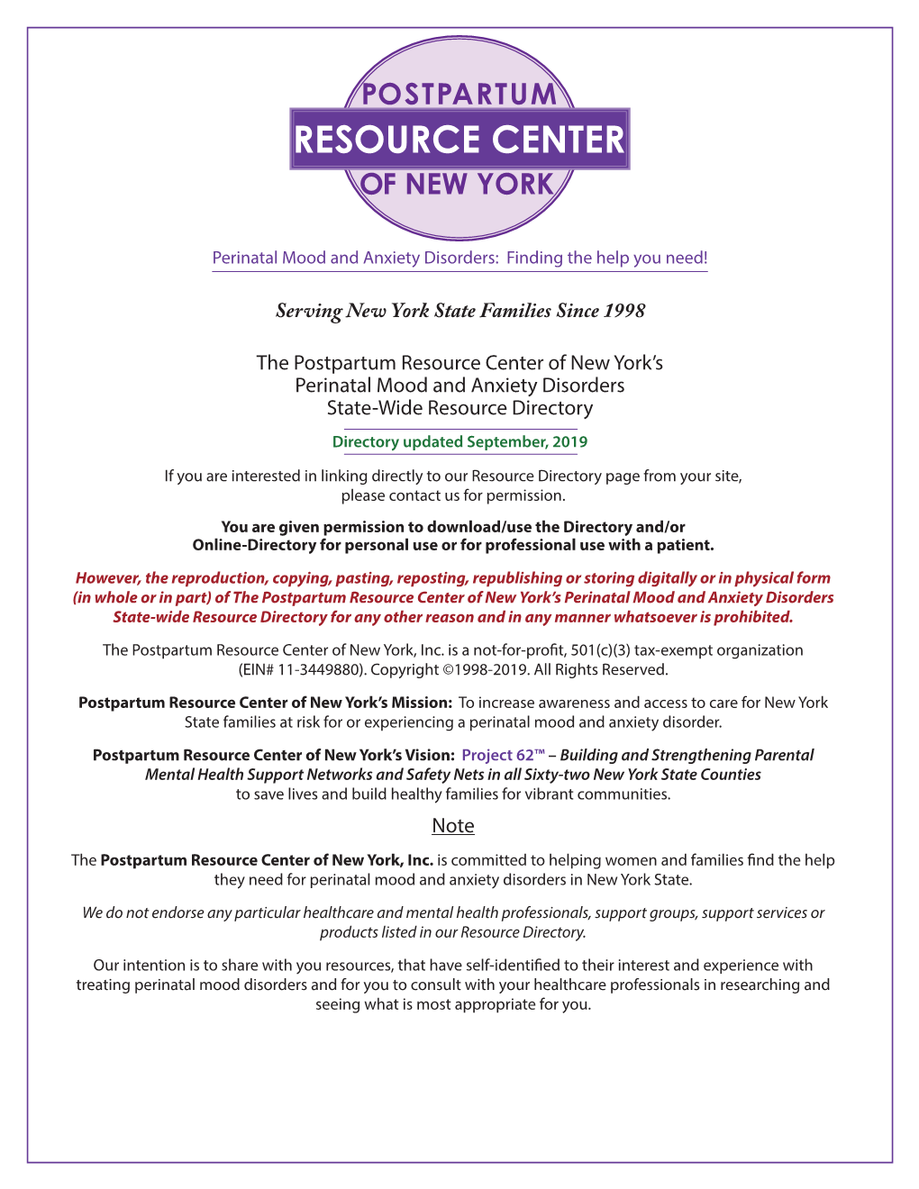 Postpartum Resource Center of New York