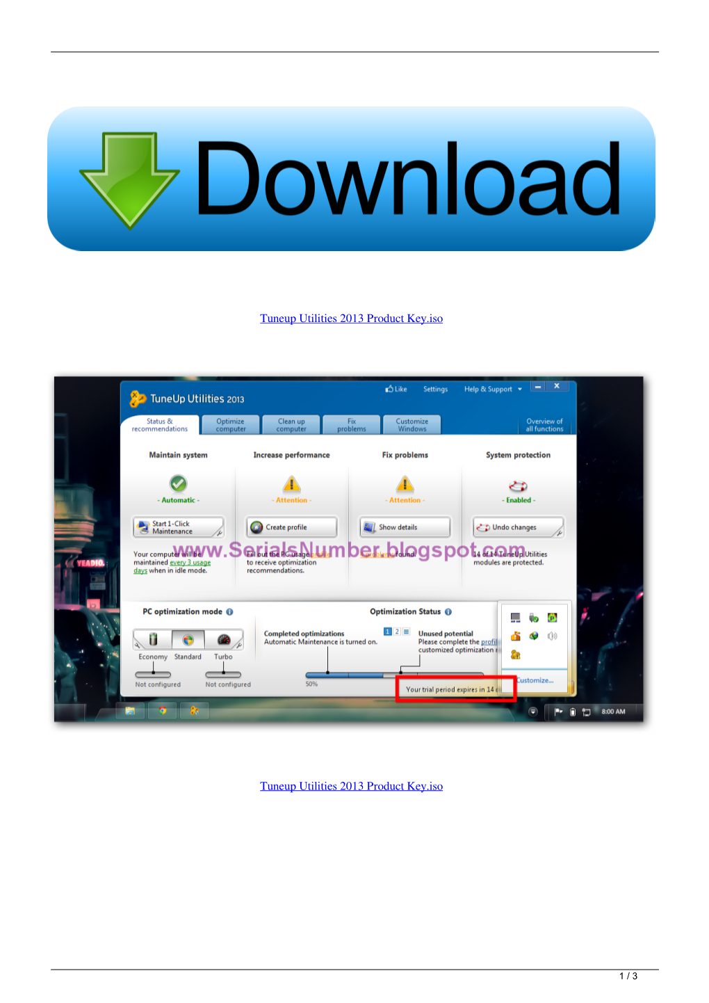 Tuneup Utilities 2013 Product Keyiso