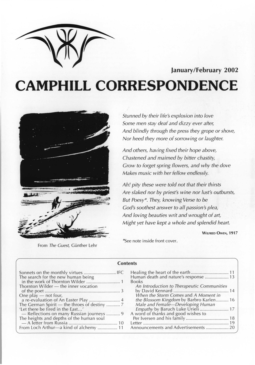 Camphill Correspondence January/February 2002