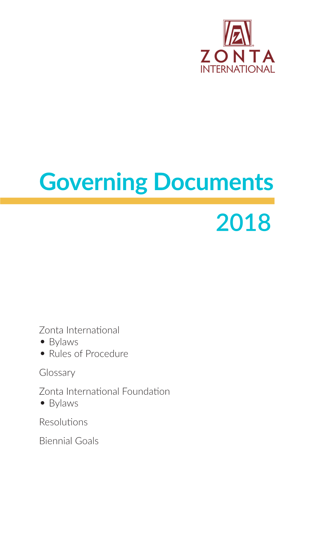 Zonta International Governing Documents 2018