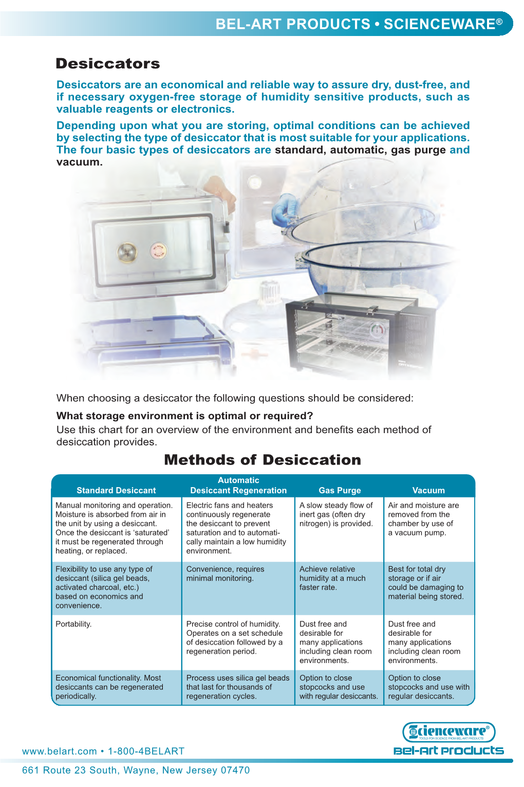 About Scienceware Desiccators