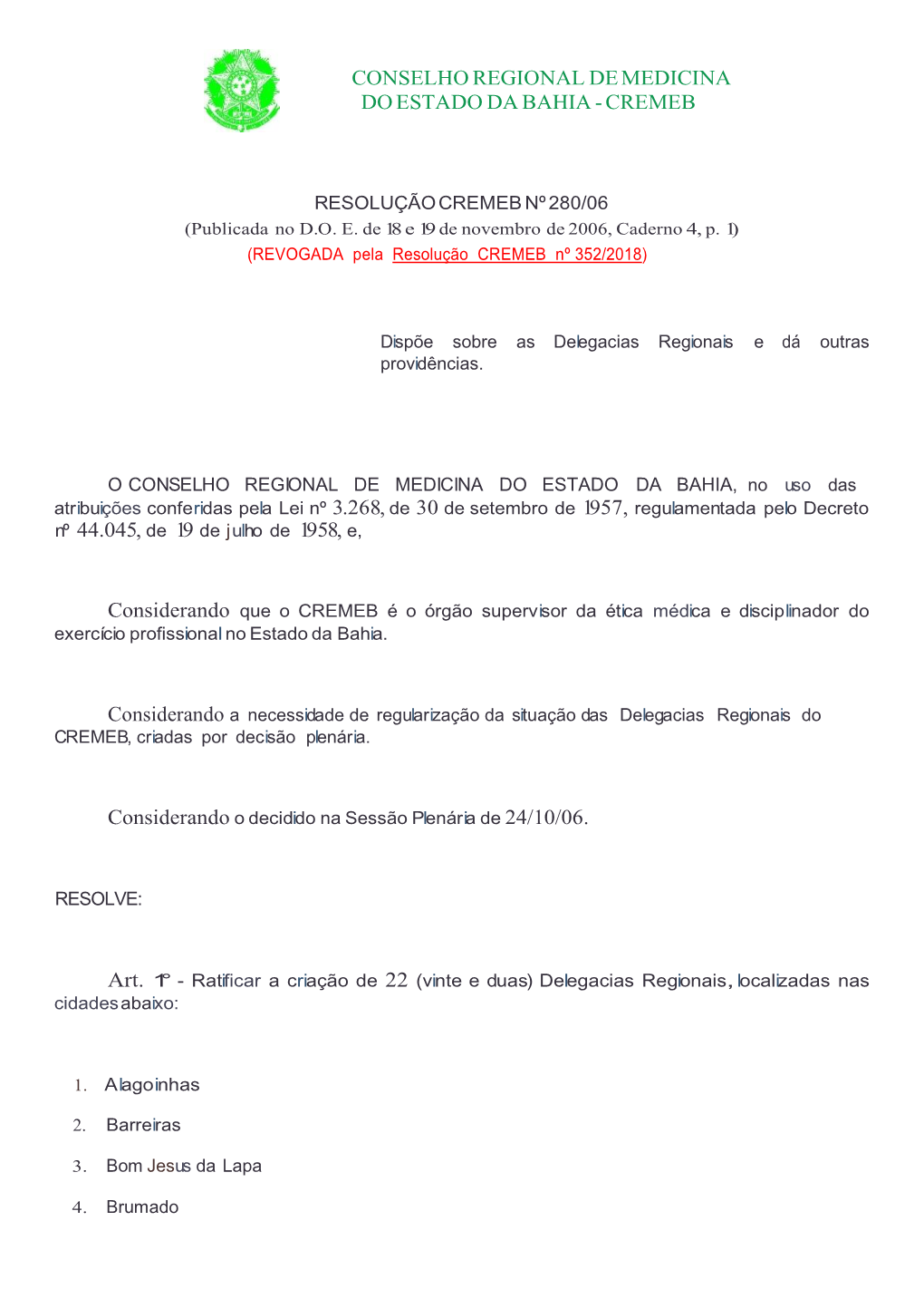 Conselho Regional De Medicina Do Estado Da Bahia - Cremeb