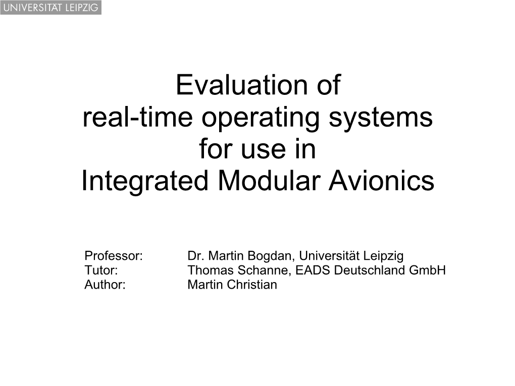 Goals of Integrated Modular Avionics (IMA)