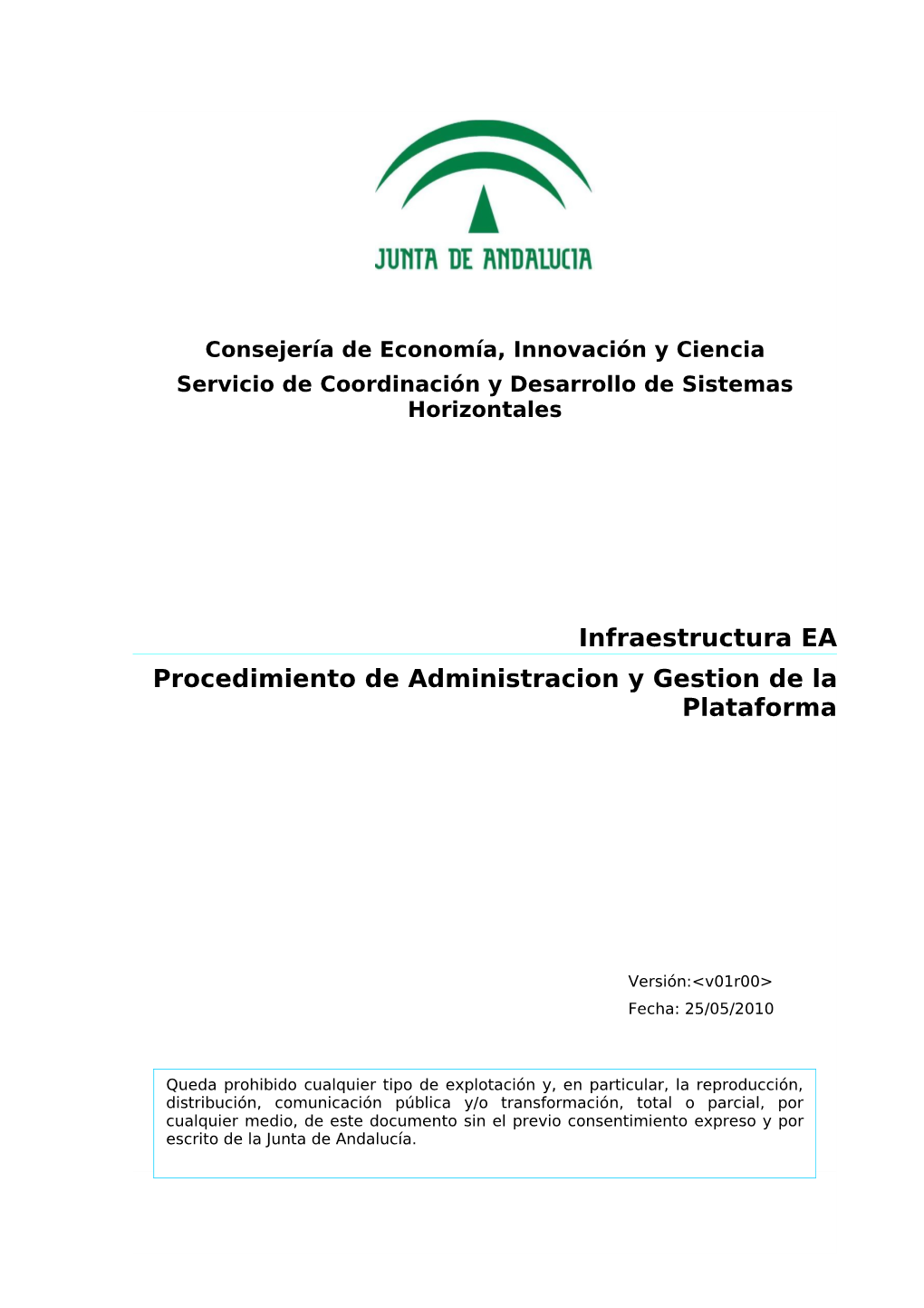 Infraestructura EA Procedimiento De Administracion Y Gestion De La Plataforma