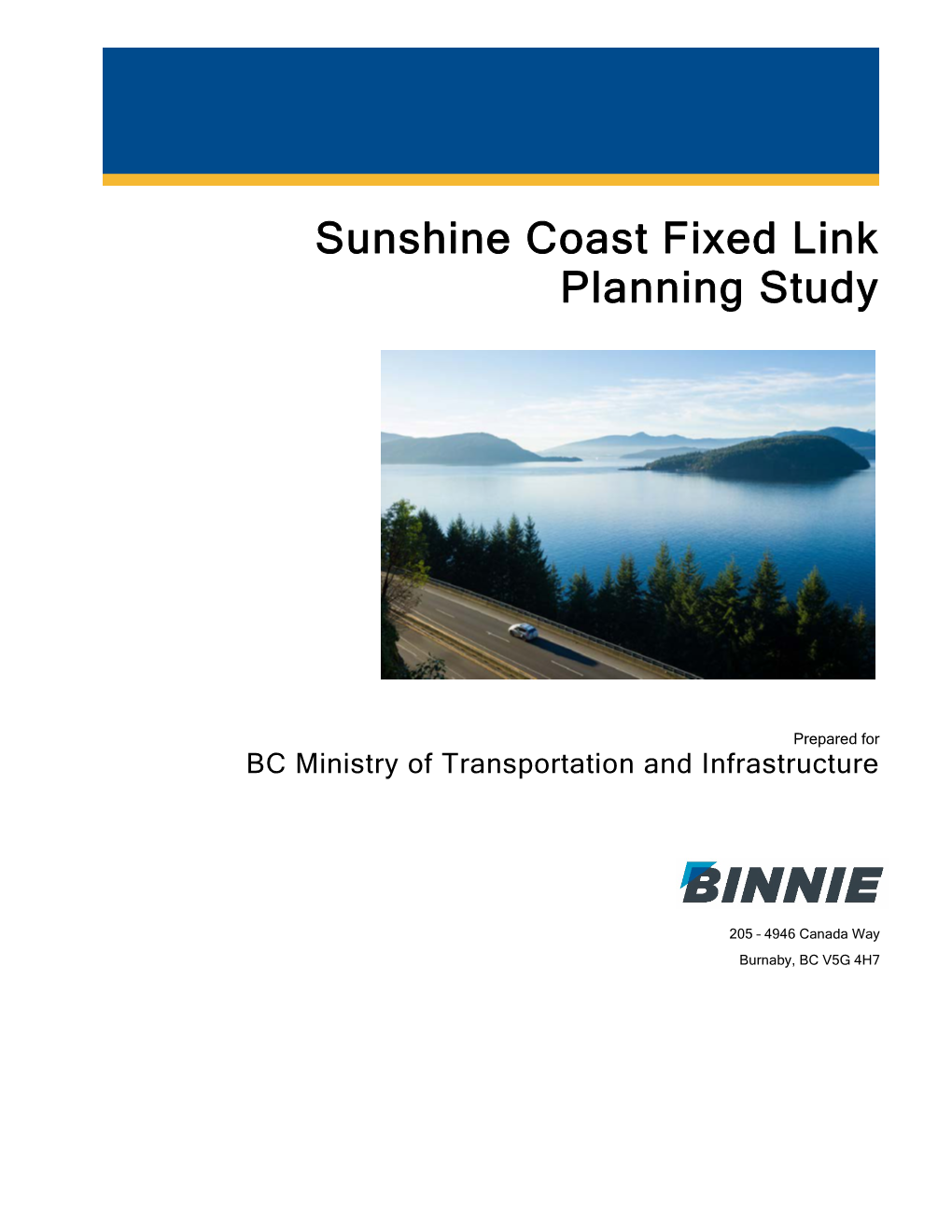 Sunshine Coast Fixed Link Planning Study