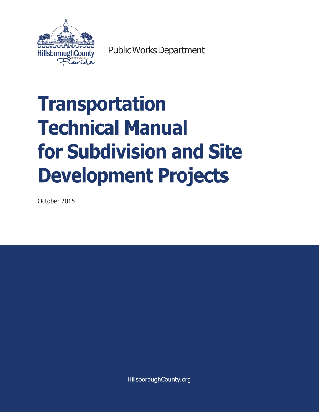 Transportation Technical Manual for Subdivision and Site Development Projects