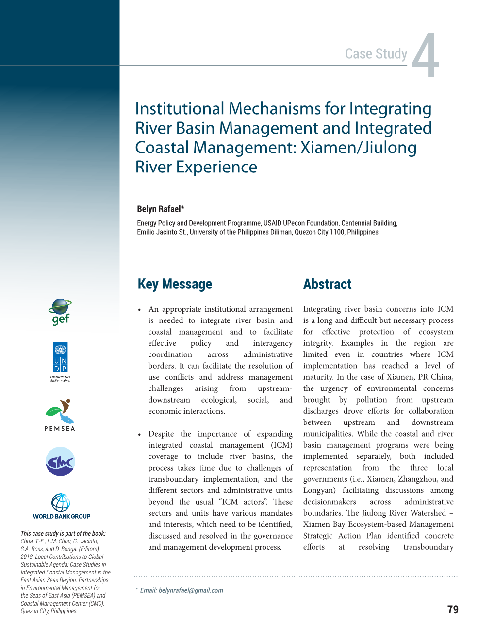 Institutional Mechanisms for Integrating River Basin