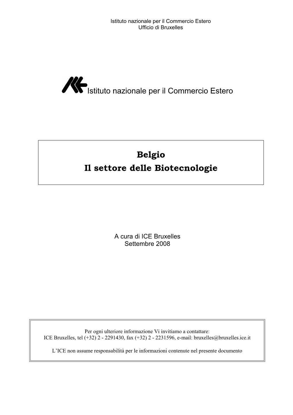 Belgio Il Settore Delle Biotecnologie