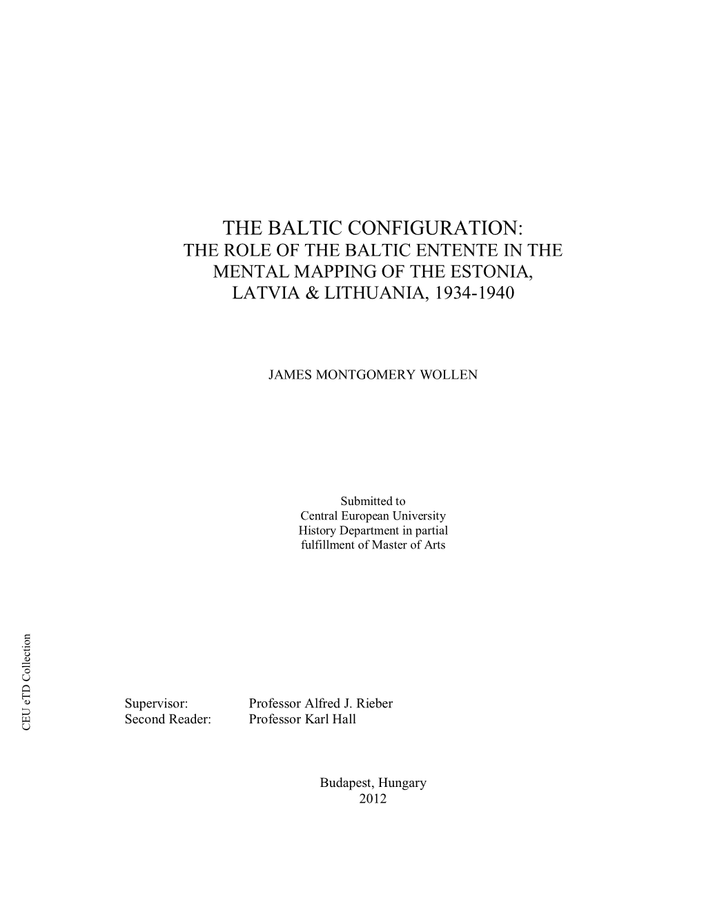 The Baltic Configuration