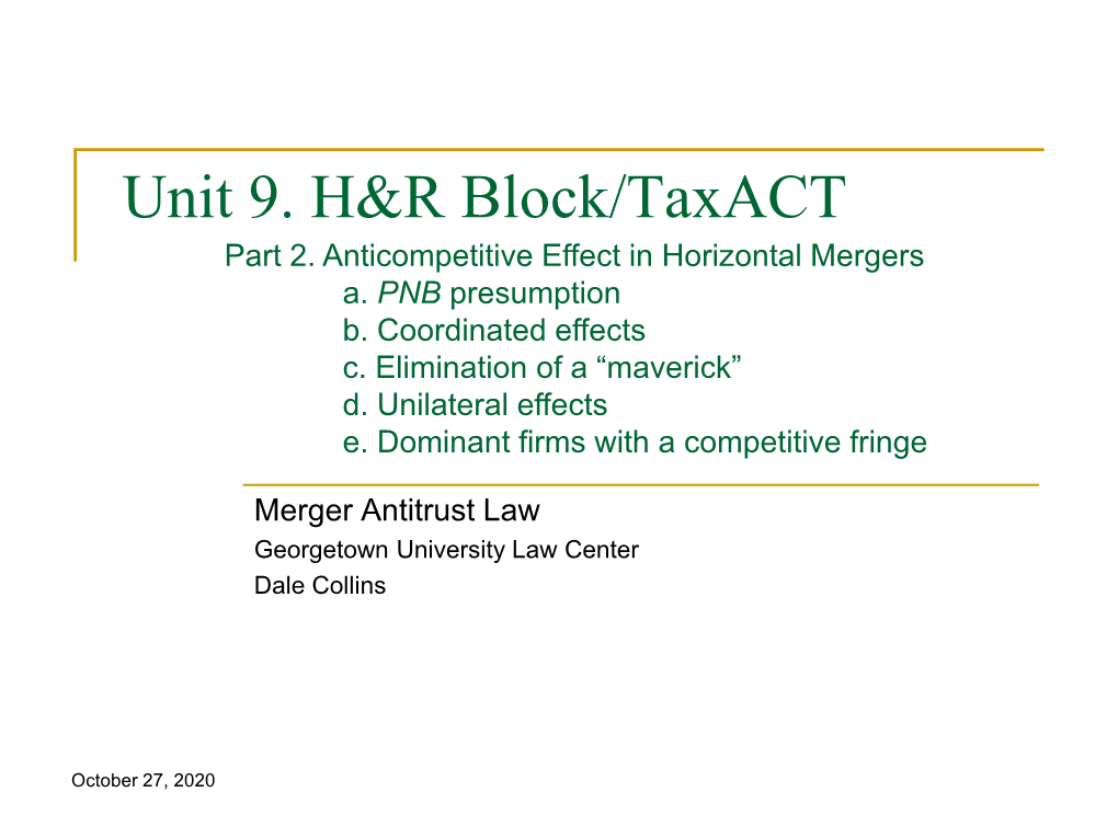 9 Anticompetitive Effects