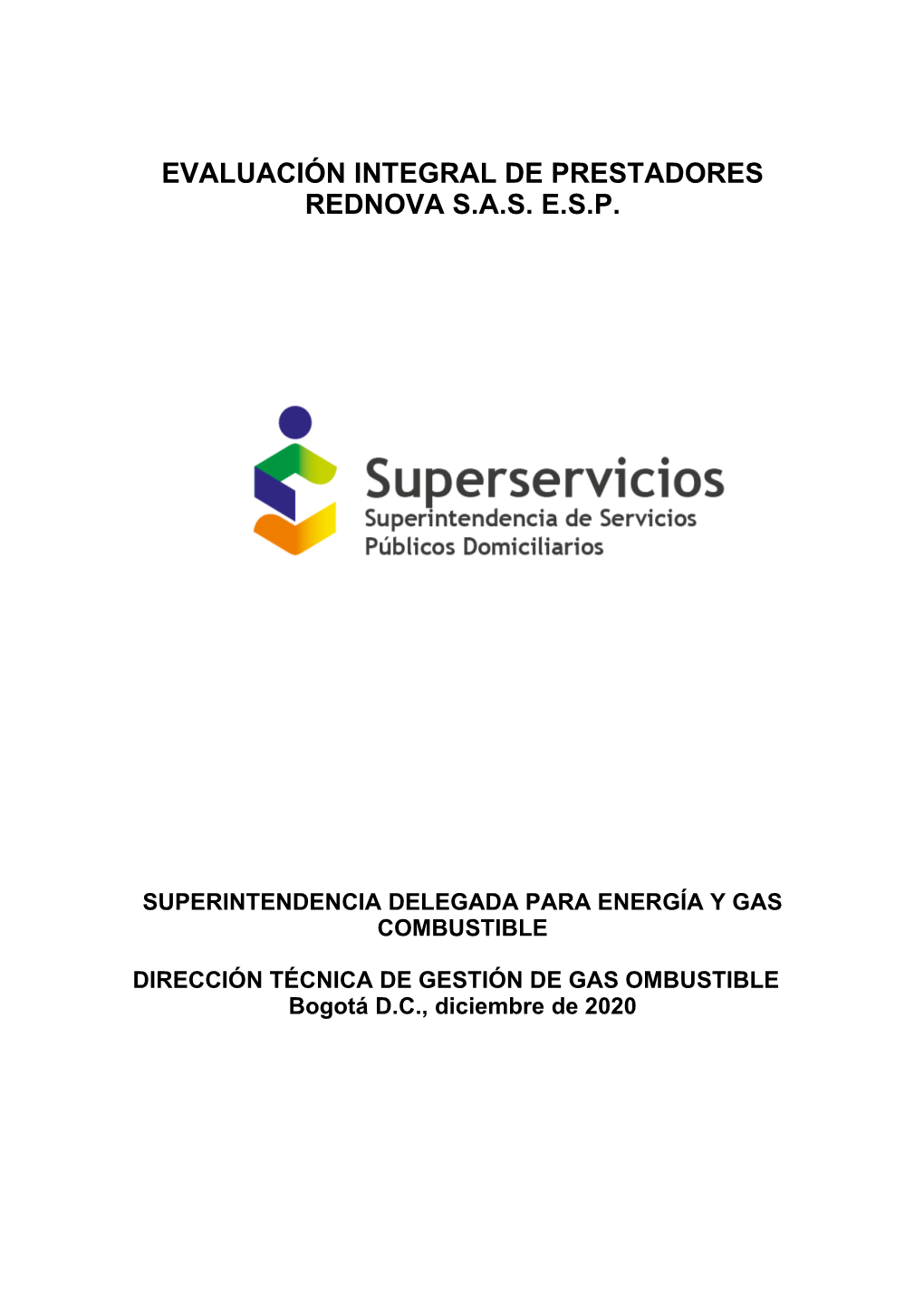 Evaluación Integral De Prestadores Rednova S.A.S. E.S.P