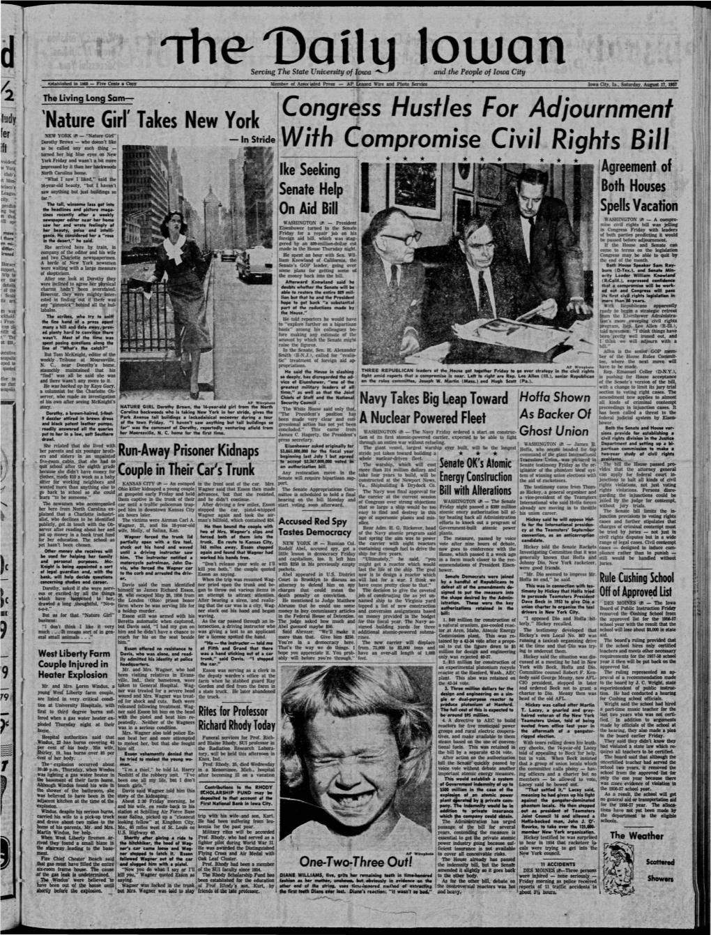 Daily Iowan (Iowa City, Iowa), 1957-08-17