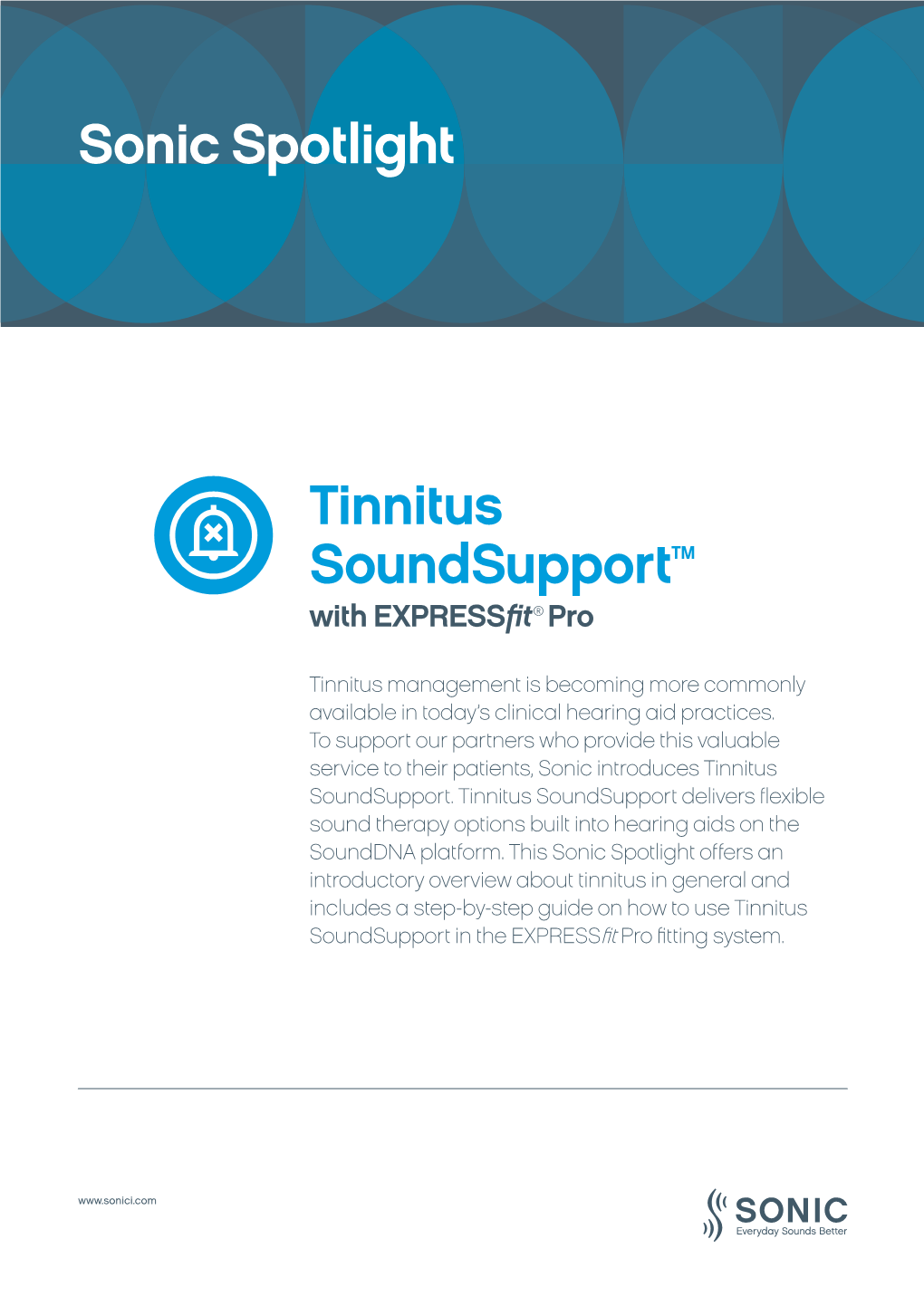 Tinnitus Soundsupporttm Sonic Spotlight · Tinnitus Soundsupport 3