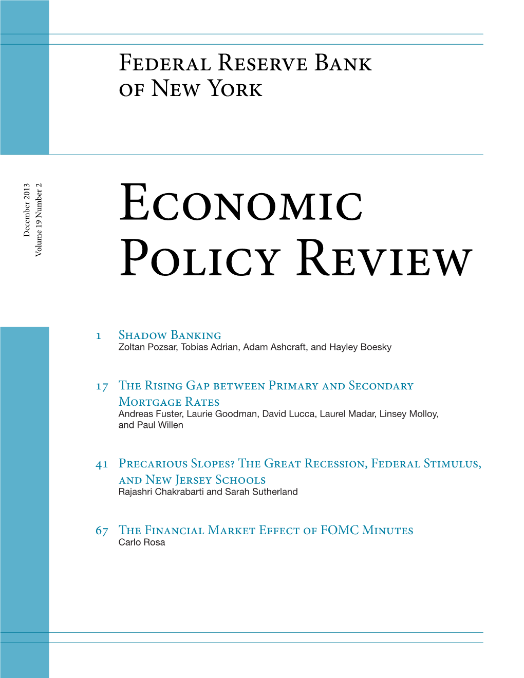 Economic Policy Review