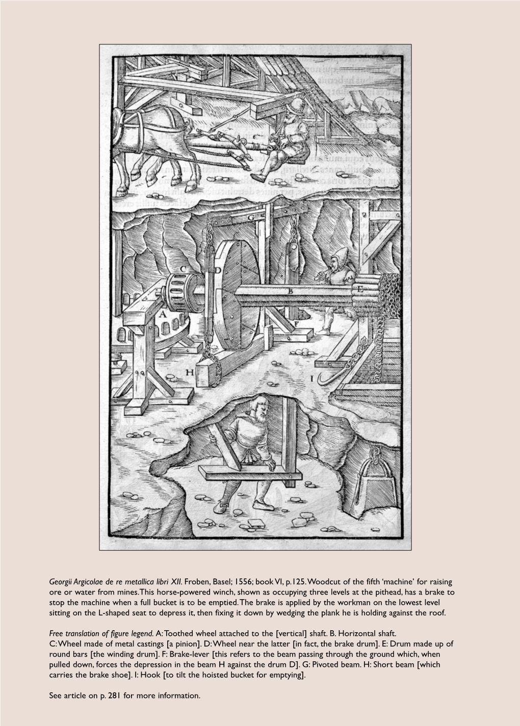 Georgii Argicolae De Re Metallica Libri XII. Froben, Basel; 1556; Book VI, P.125