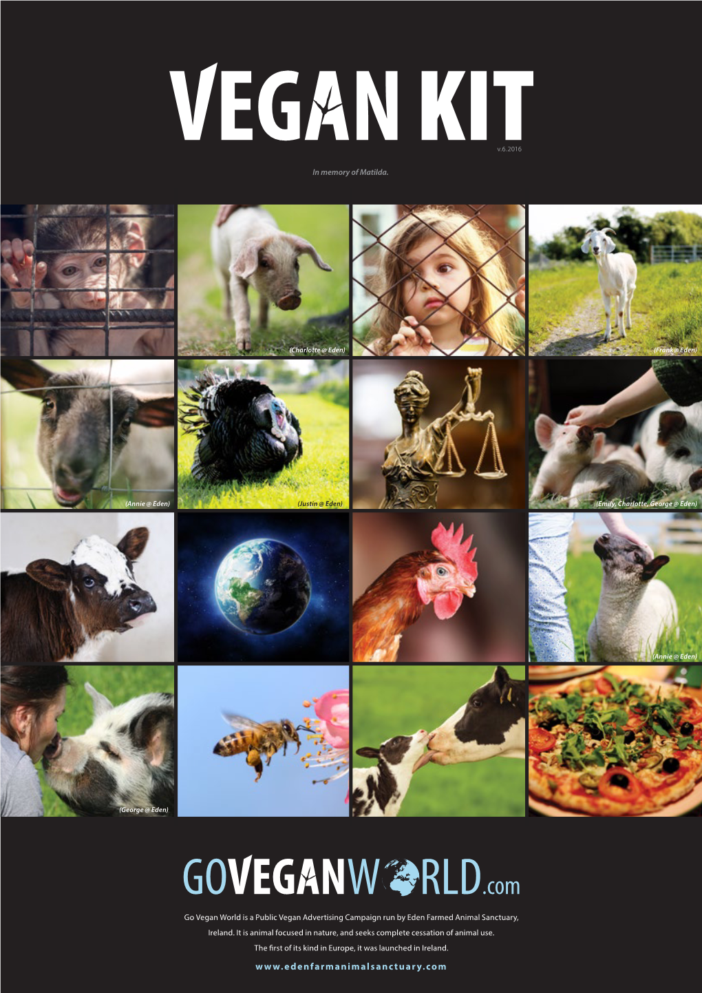 Vegan World Is a Public Vegan Advertising Campaign Run by Eden Farmed Animal Sanctuary, Ireland
