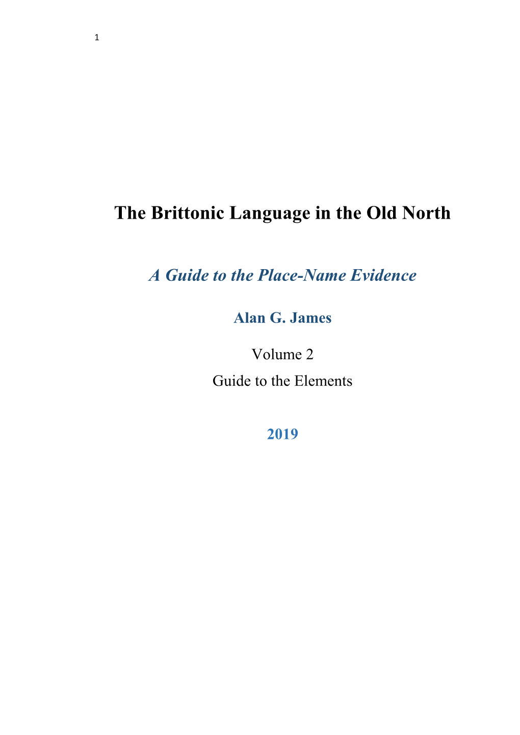 The Brittonic Language in the Old North