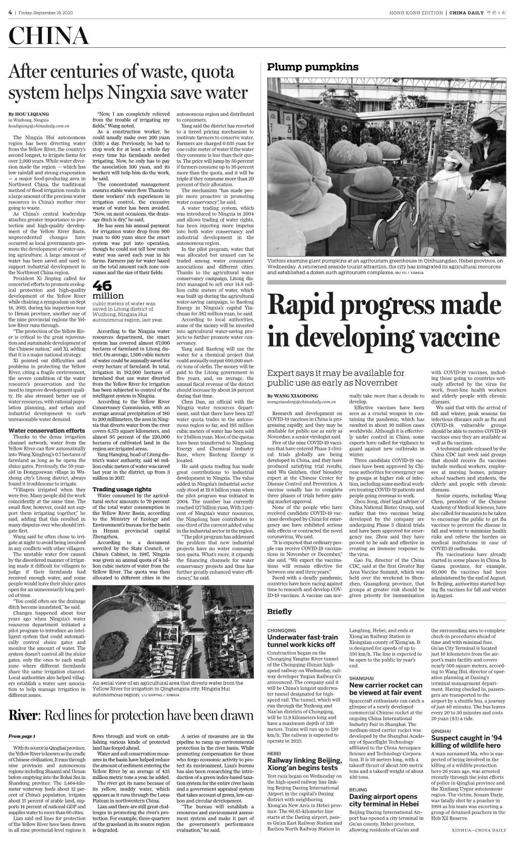 Rapid Progress Made in Developing Vaccine