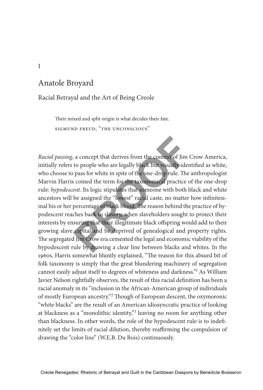 Anatole Broyard Racial Betrayal and the Art of Being Creole